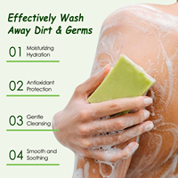 Concombre thé vert frais hydratant savon peau exfoliant corps à base de plantes apaiser Anti acné bio beauté savons savon naturel