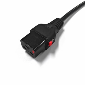 Câble d'<span class=keywords><strong>alimentation</strong></span> CA avec verrouillage IEC C19 vers prise Schuko CEE 7/7 EU, 250V 16A 1mm², rallonge C19 avec verrouillage pour ordinateur - Product Image 3