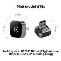 Adaptateur CarPlay et Android Auto 2-en-1 avec conversion filaire vers sans fil, connexion USB/Type-C, modèle D18S pour voitures OLIVER