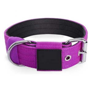 Collier de 2 pouces en néoprène rembourré en nylon multicolore pour chien avec boucle ardillon en métal Collier de dressage épais pour animaux de compagnie - Product Image 3
