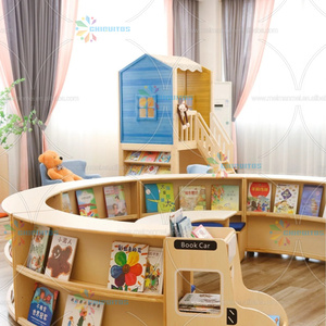 Librería Chiquitos, librería de estilo, área de lectura, estantería de madera para niños para biblioteca, jardín de infantes, <span class=keywords><strong>Centro</strong></span> de Entrenamiento de educación temprana - Product Image 4