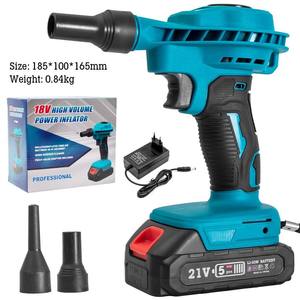 เครื่องเป่าลมไร้สายแบตเตอรี่ลิเธียม 21V ระดับอุตสาหกรรมและ DIY ได้รับการรับรองมาตรฐาน CE พร้อมแบตเตอรี่ 1500mAh สำหรับทำความสะอาดฝุ่นคีย์บอร์ดคอมพิวเตอร์ที่บ้าน - Product Image 5