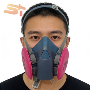 SIKE 7502 Suministro Directo de Fábrica, Máscara de Media Cara de Silicona 7502 <span class=keywords><strong>con</strong></span> Doble <span class=keywords><strong>Filtro</strong></span>, Protección Facial - Product Image 1