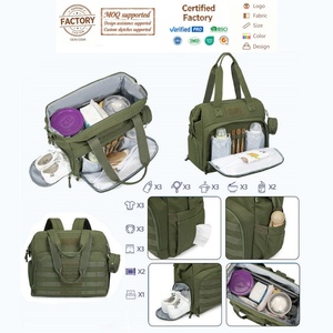Sac à dos tactique convertible pour <span class=keywords><strong>maternité</strong></span>, sac à langer durable avec pochette pour bagages et poches isothermes, logo/couleur personnalisés, vente en gros - Product Image 5