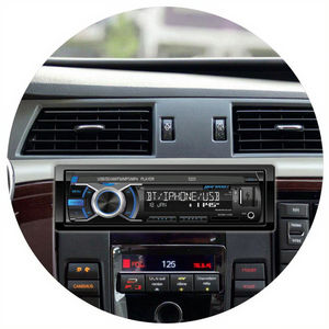 Reproductor de <span class=keywords><strong>MP3</strong></span> para coche 1Din, pantalla LCD frontal, función estéreo estándar del <span class=keywords><strong>mercado</strong></span>, transmisor FM BT USB AUX SD, cargador de coche FM/AM/RDS/DAB + - Product Image 3