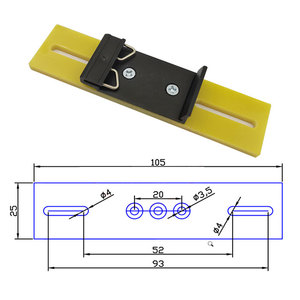 Kit de rail DIN universel, plaques de rail DIN avec fentes pour rail réglable de 35 mm, installation fixe, support C45 - Product Image 2