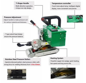 Portátil HDPE PVC PE Lona Presa Liners Máquina <span class=keywords><strong>de</strong></span> soldadura rápida caliente <span class=keywords><strong>Soldador</strong></span> <span class=keywords><strong>de</strong></span> plástico para Geomembranas - Product Image 2