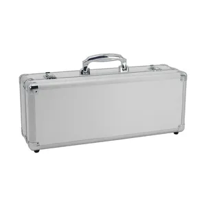 Low Price Portable Hard Shell Silver Aluminum Case For Airbrush Carrying With Foam Model Inside