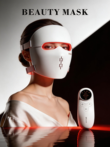 Máscara Facial <span class=keywords><strong>LED</strong></span> Flexible de Alta Intensidad, Portátil, con Luz Roja 3D de 415nm, 590nm, 660nm y 850nm para Terapia Facial en Casa - Product Image 4
