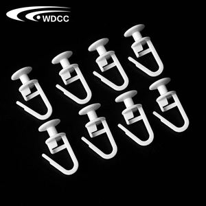 Minimalist Design Quiet Wave Ripple Fold Curtain Track Runner Wheeled Hooks Curtain Accessories in Plastic <b>Window</b> Decoration - Product Image 2