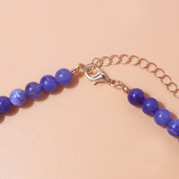 Collier tendance pour femme en perles de plastique vintage NK23010, chaîne serpent géométrique bicolore plaqué or, style décontracté