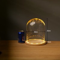 Cloche décorative de Noël Mini cloche en verre clair avec lumière LED