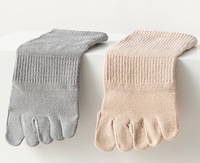 Course à pied sport coton Logo personnalisé fermé doigt orteil hommes femmes 5 orteil chaussettes