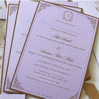 Carte de vœux de mariage de luxe personnalisée de haute qualité avec impression numérique, papier cartonné fantaisie, impression offset sur mesure, logo en feuille d'aluminium