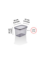 Boîte de conservation alimentaire rectangulaire en plastique avec couvercle, moulée par injection, écologique, 1,2 L/40 oz, bacs de rangement modernes pour réfrigérateur et garde-manger, pour une fraîcheur optimale