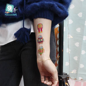 Impermeable personalizada que brillan en la oscuridad de los niños extraíble <span class=keywords><strong>tatuaje</strong></span> temporal los niños <span class=keywords><strong>robot</strong></span> máquina de <span class=keywords><strong>tatuaje</strong></span> pegatinas - Product Image 5