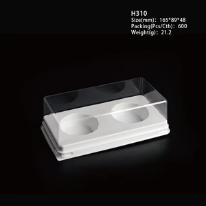 <span class=keywords><strong>Mini</strong></span> Mochi Cookie bánh bánh thực phẩm Container hình chữ nhật tráng miệng hộp trong suốt + nắp đậy màu trắng in nổi biểu tượng tùy chỉnh thực phẩm - Product Image 6