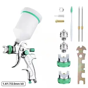 Best Professional Handheld 1.4mm 1.7mm 2mm Paint Spray Gun 600cc Car Painting Fine Detail Hvlp Air Spray Gun