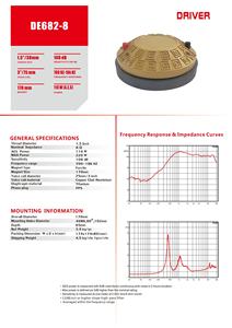 Haut-parleur de compression DE682-8 3 pouces 110W AES à bobine mobile de 75mm, diaphragme en titane, haute sensibilité 108dB, audio professionnel, direct usine - Product Image 4