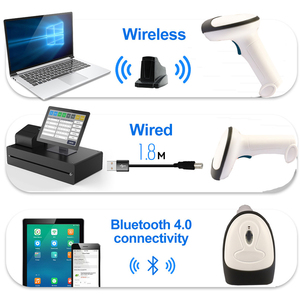 ¡Escáner de código de barras y código QR 1D 2D inalámbrico portátil con interfaz USB para gestión de inventario! ¡En stock! - Product Image 4