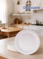 Plateaux à gâteau jetables en papier faits à la main, écologiques, biodégradables, lavables au lave-vaisselle, personnalisés OEM ODM, de luxe et contemporains