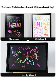 Marqueur <span class=keywords><strong>liquide</strong></span> à <span class=keywords><strong>craie</strong></span> de couleur vive, <span class=keywords><strong>feutre</strong></span> géant de 15mm, non toxique, facile à nettoyer, pour les artistes de tous âges - Product Image 5