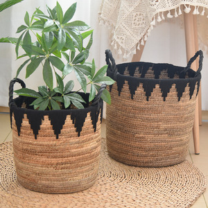 Custom handmade straw woven storage <b>baskets</b> for household laundry, miscellaneous items, toys, guesthouses, living rooms, and - Product Image 4
