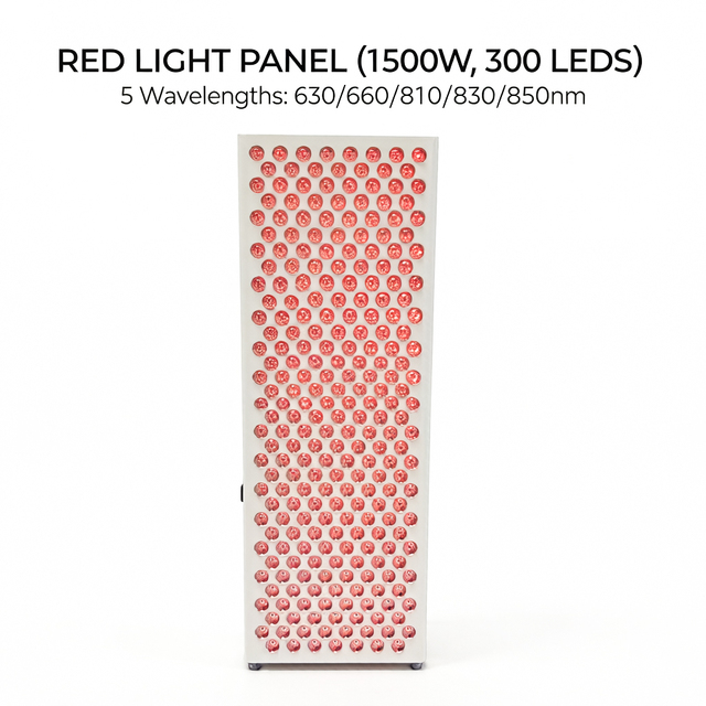 Factory Direct Sale 1500W Red Light Infrared Dimming LED Floor Standing Full Body Gym Physiotherapy Lamp 5 Wavelength Buttons US