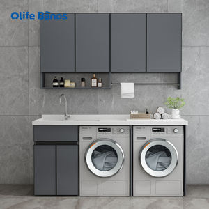 Conjunto de armario de lavandería de balcón de <span class=keywords><strong>aluminio</strong></span> de espacio moderno respetuoso con el medio ambiente de alta calidad armario secador de <span class=keywords><strong>lavadora</strong></span> Doble - Product Image 1