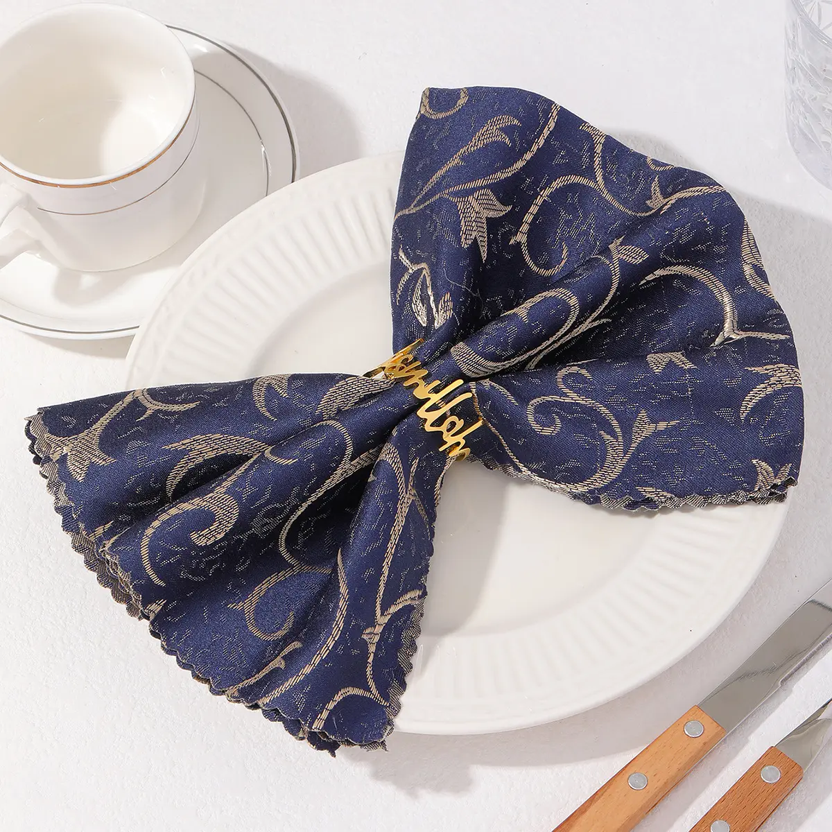 Wholesale banquet dinner party table decor bismillah napkin rings luxury Bohemian Napkin Rings