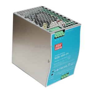 Fuente de Alimentación Meanwell NDR-480-24 de 480W para Riel DIN, Salida Única, 24V 20A, Fuente de Alimentación Conmutada con Función PFC Activa - Product Image 1