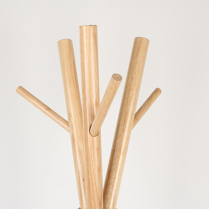 Porte-vêtements vertical simple en <span class=keywords><strong>bois</strong></span> massif, porte-vêtements de sol, porte-vêtements simple pour la chambre à coucher - Product Image 4
