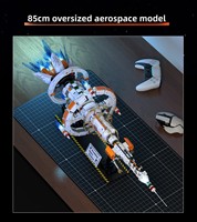 Ensemble de blocs de construction de station spatiale en plastique ABS, jouet éducatif, thème fantastique et science-fiction, 1583+ pièces, à partir de 8 ans, unisexe, enfants, bricolage