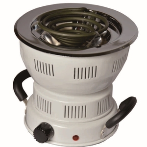Fogão Elétrico Portátil Doméstico de Bobina Única Branco com Design Integrado de Bacia para Cozinha, Dormitório, Exterior e Piquenique (Reino Unido) - Product Image 3
