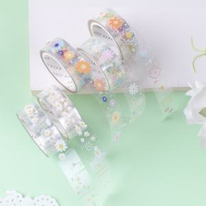 <span class=keywords><strong>Pegatinas</strong></span> PUNK Washi Tape Set lindas plantas verdes cinta decorativa Floral para álbumes de recortes diarios DIY decoración y artesanía aplicada - Product Image 2