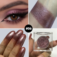 Palette de fards à paupières métalliques rose doré pour mariée, vente en gros, marque privée, végétalien, sans cruauté, fard à paupières pailleté