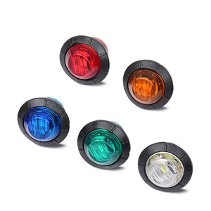 Feux de position latéraux LED rouges, blancs et ambre 12-24V, lampe de contour pour camion, remorque, fourgonnette, bus - Product Image 1