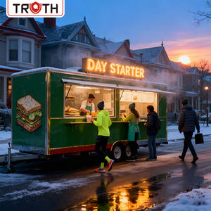 トゥルースモバイルピザアイスクリームコーヒーファストフードトラックフルキッチンストリートレストランバーガーフードトラック - Product Image 1