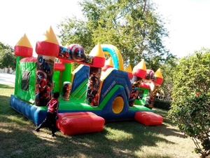 Bán Hàng Nóng Bền Và Thú Vị Inflatable Chân Tuần Tra Lâu Đài Trượt Trò Chơi Cho Trẻ Em Với Tốt Nhất 0.55Mm Bạt PVC Vật Liệu Plato - Product Image 5