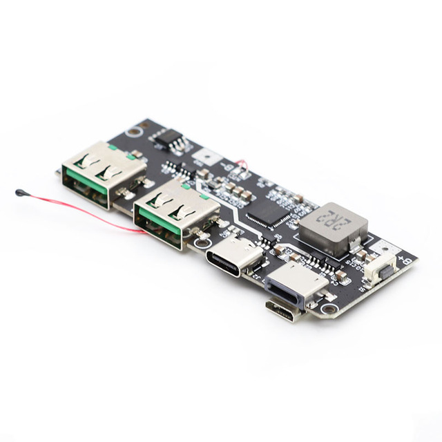 QC4.0 PD3.0 22.5W 4.5V 5A LED Dual USB Micro Type C 18650 Lithium Battery Power Bank Charging Module