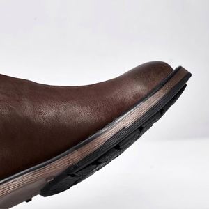 New Fashionable Trendy <b>Pointed</b> <b>Toe</b> Slip-On Men's Shoes Cowhide with for Embossing Waterproof Autumn Business Casual - Product Image 3