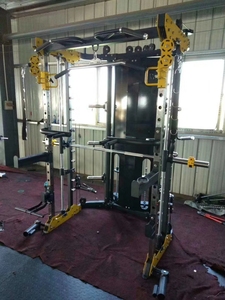 Estante de alimentación todo en uno <span class=keywords><strong>Smith</strong></span> y Cable con material de hierro de diseño multifunción cruzado de pila de peso - Product Image 4