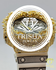 Reloj de lujo con diamantes de moissanita VVS fabricados en India, bisel de espiga de plata de ley 925, estilo hip hop, para hombre y mujer - Product Image 5