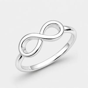 925 Sterling Silver <b>Ring</b> - Polished Infinity Symbol <b>Stacking</b> Band - Product Image 5