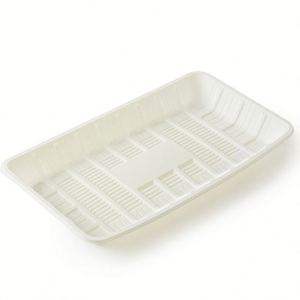 Assiettes jetables biodégradables en amidon de maïs de 8 oz, rondes, lot de 50, pour biscuits, usage festif 1/4 - Product Image 1