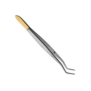 Pince dentaire Half Gold Meriam à manche lisse, forceps à coton et à pansements, pince dentaire chirurgicale incurvée dentée - Product Image 3