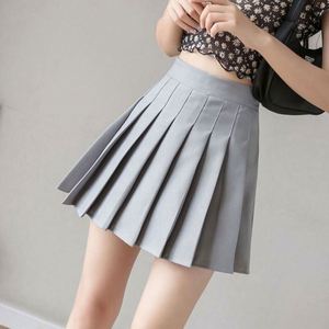 Mini-jupe plissée rose unie en fibre de polyester respirante à taille naturelle pour femme, collection Printemps-Été 2025, style coréen - Product Image 6