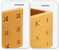 Table à thé en plastique PE moderne et classique pour enfants, chaise pour enfants, design concave convexe pour salon et chambre