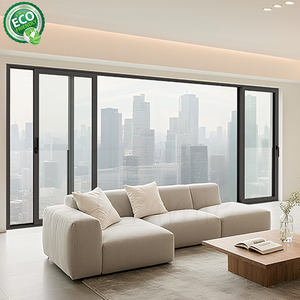 Guangdong Supplier Soundproof Aluminum Tempered Glass Side Pressure Sliding Door - Product Image 2