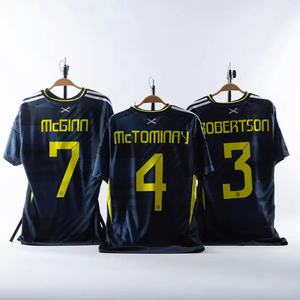 เสื้อฟุตบอลเชฟเชนโกสำหรับผู้ใหญ่ โพลีเอสเตอร์ 100% ระบายอากาศได้ดี ซิปแบบลูกไม้ พิมพ์ลายด้วยความร้อน คอกลม ทรงปกติ ยูนิเซ็กซ์ ลายทาง - Product Image 5